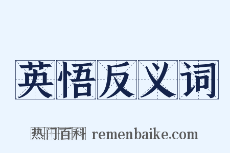 英悟反义词是什么意思的图片